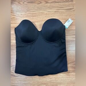 Strapless Black Shaping Bustier – Sleek Support Sculpted Silhouette Size 34C